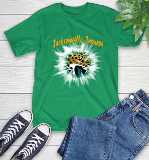 Jacksonville Jaguars NFL Football Adoring Fan Rip Sports T-Shirt 7