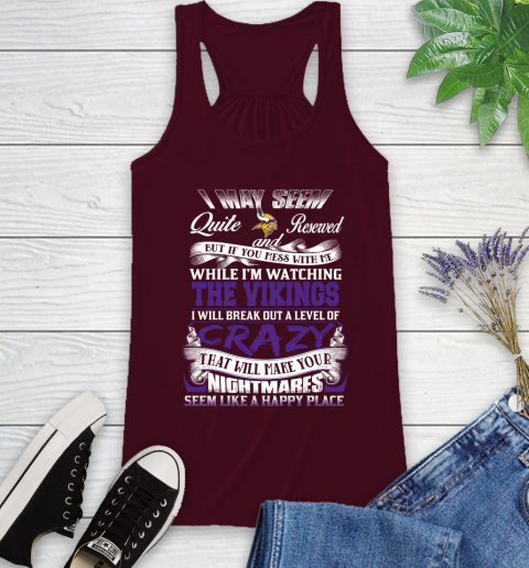 Minnesota Vikings NFL Football Don't Mess With Me While I'm Watching My Team Racerback Tank 3 Minnesota Vikings NFL Football Don't Mess With Me While I'm Watching My Team Racerback Tank - Image 3