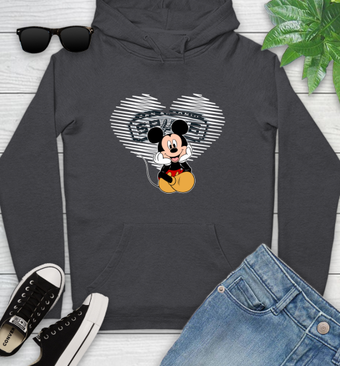 NBA San Antonio Spurs The Heart Mickey Mouse Disney Basketball Youth Hoodie 8