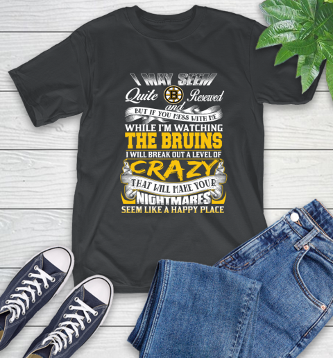 Boston Bruins NHL Hockey Don't Mess With Me While I'm Watching My Team T-Shirt