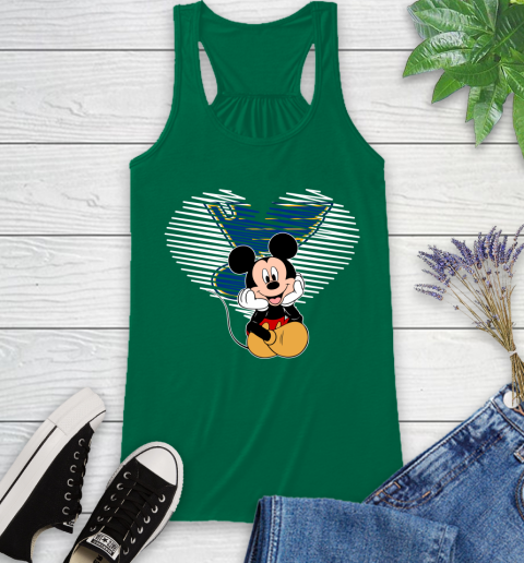 NHL St.Louis Blues The Heart Mickey Mouse Disney Hockey Racerback Tank 6