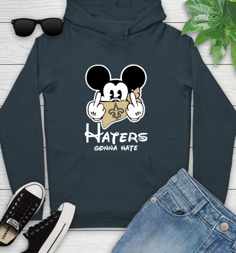 NFL New Orleans Saints Haters Gonna Hate Mickey Mouse Disney Football T Shirt Youth Hoodie 10