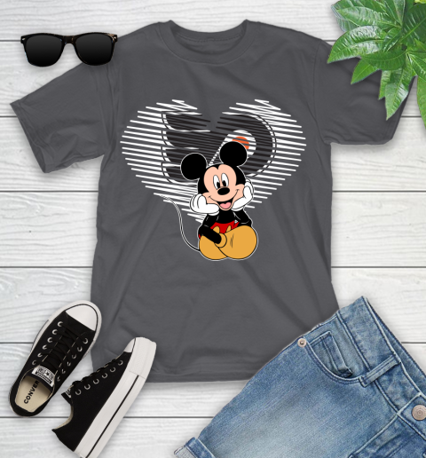 NHL Philadelphia Flyers The Heart Mickey Mouse Disney Hockey Youth T-Shirt 6