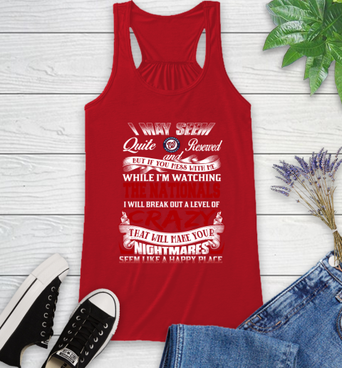 Washington Nationals MLB Baseball Don't Mess With Me While I'm Watching My Team Racerback Tank 5