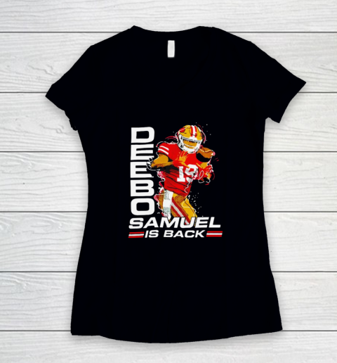 Deebo Samuel Is Back Women's V-Neck T-Shirt