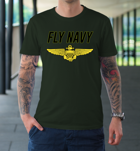 Fly Navy Shirt Pilot Wings T-Shirt 11