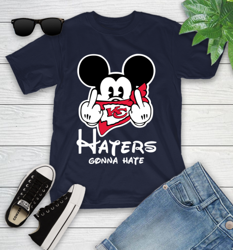 NFL Kansas City Chiefs Haters Gonna Hate Mickey Mouse Disney Football T Shirt_000 Youth T-Shirt 2