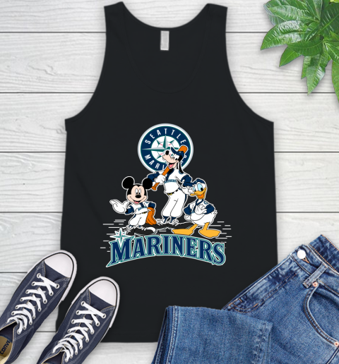MLB Seattle Mariners Mickey Mouse Donald Duck Goofy Baseball T Shirt Tank Top