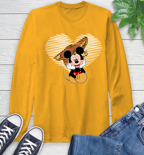 NHL Arizona Coyotes The Heart Mickey Mouse Disney Hockey Long Sleeve T-Shirt 2