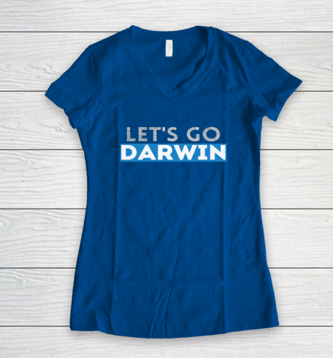 Lets Go Darwin Women's V-Neck T-Shirt 5