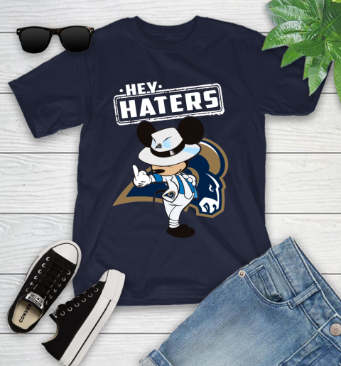 NFL Hey Haters Mickey Football Sports Los Angeles Rams Youth T-Shirt 2
