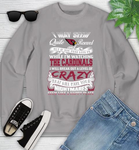 Arizona Cardinals NFL Football Don't Mess With Me While I'm Watching My Team Youth Sweatshirt 3
