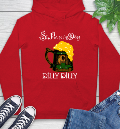 NFL Washington Redskins St Patrick's Day Dilly Dilly Beer Football Sports Hoodie 10