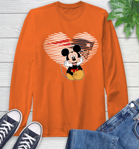 NFL New England Patriots The Heart Mickey Mouse Disney Football T Shirt_000 Long Sleeve T-Shirt 4