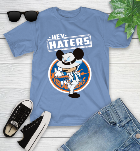 NHL Hey Haters Mickey Hockey Sports New York Islanders Youth T-Shirt 15