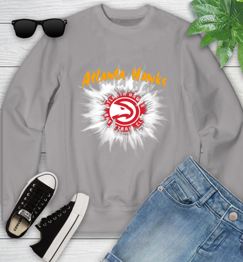 Atlanta Hawks NBA Basketball Rip Sports Youth Sweatshirt 3