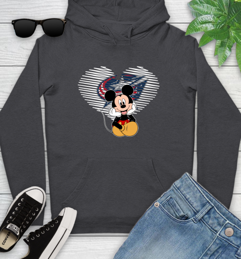NHL Columbus Blue Jackets Carolina Hurricanes The Heart Mickey Mouse Disney Hockey Youth Hoodie 8