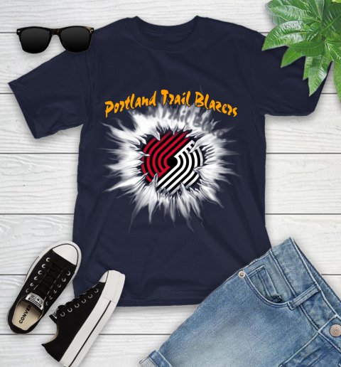 Portland Trail Blazers NBA Basketball Rip Sports Youth T-Shirt - Image 3