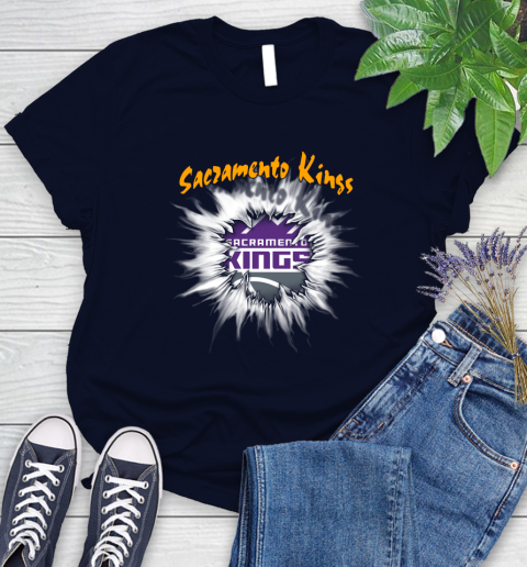 Sacramento Kings NBA Basketball Rip Sports Women's T-Shirt 2