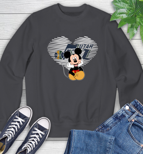 NBA Utah Jazz The Heart Mickey Mouse Disney Basketball Sweatshirt 6