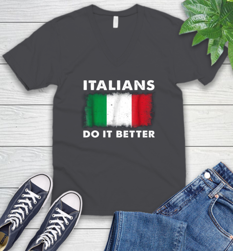 Italians Do It Better V-Neck T-Shirt 4