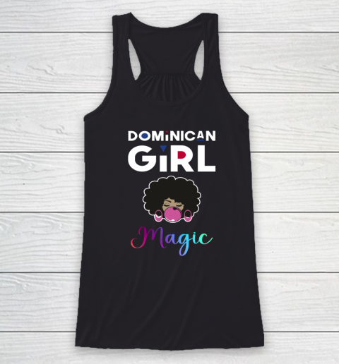 Black Girl, Women Shirt Dominican Girl Shirt Gum Black Pride Dominican Republic Racerback Tank