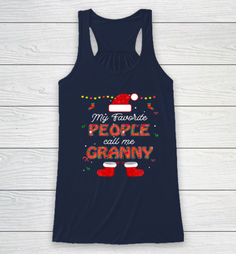 My Favorite People Call Me Granny Thanksgiving Christmas Racerback Tank 6