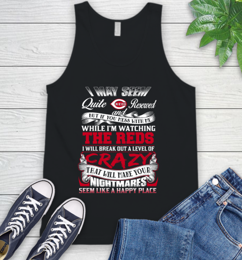 Cincinnati Reds MLB Baseball Don't Mess With Me While I'm Watching My Team Tank Top
