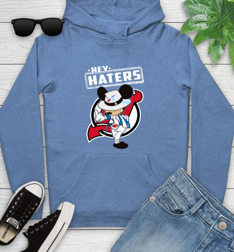 NHL Hey Haters Mickey Hockey Sports New Jersey Devils Youth Hoodie 13