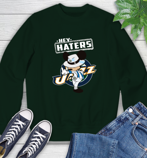 NBA Hey Haters Mickey Basketball Sports Utah Jazz Sweatshirt 12