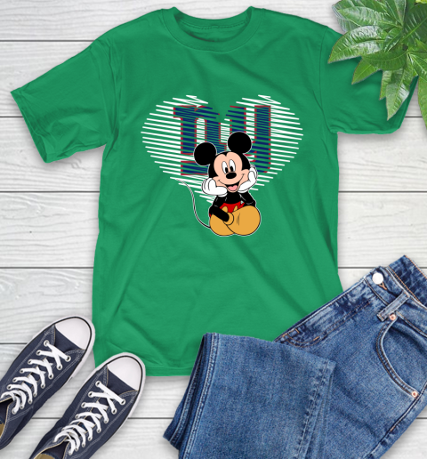 NFL New York Giants The Heart Mickey Mouse Disney Football T Shirt_000 T-Shirt 7