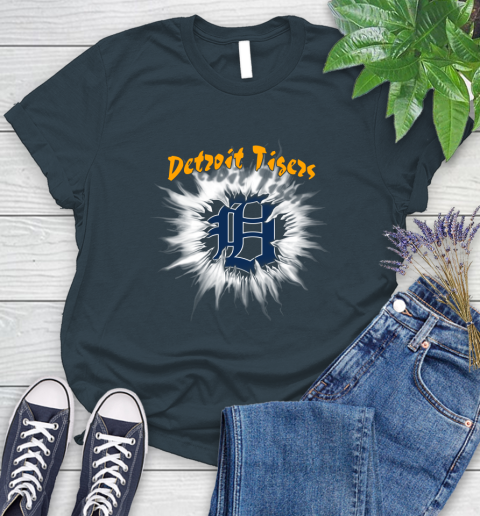 Detroit Tigers MLB Baseball Adoring Fan Rip Sports Women's T-Shirt 11