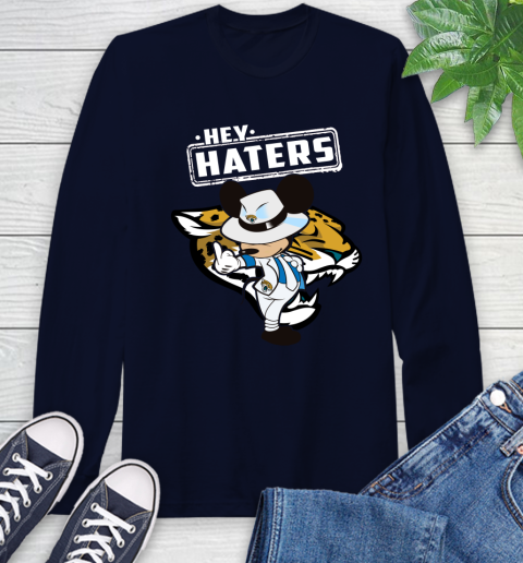 NFL Hey Haters Mickey Football Sports Jacksonville Jaguars Long Sleeve T-Shirt 3