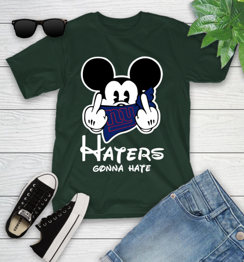 NFL New York Giants Haters Gonna Hate Mickey Mouse Disney Football T Shirt Youth T-Shirt 5