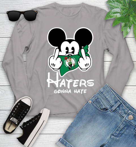 NBA Boston Celtics Haters Gonna Hate Mickey Mouse Disney Basketball T Shirt Youth Long Sleeve 5