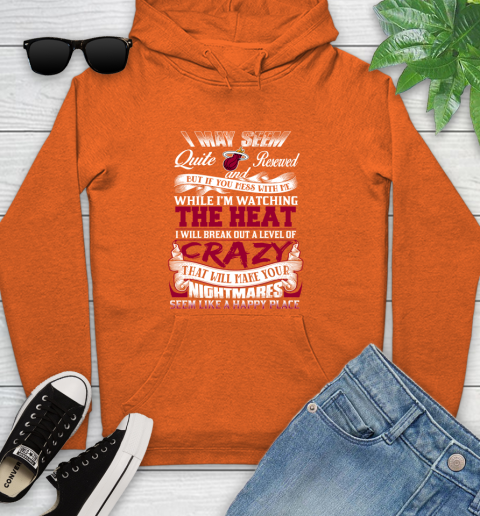 Miami Heat NBA Basketball Don't Mess With Me While I'm Watching My Team Youth Hoodie 4