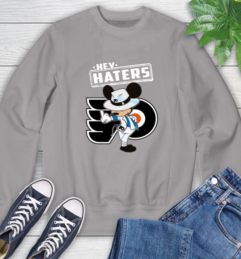 NHL Hey Haters Mickey Hockey Sports Philadelphia Flyers Sweatshirt 5