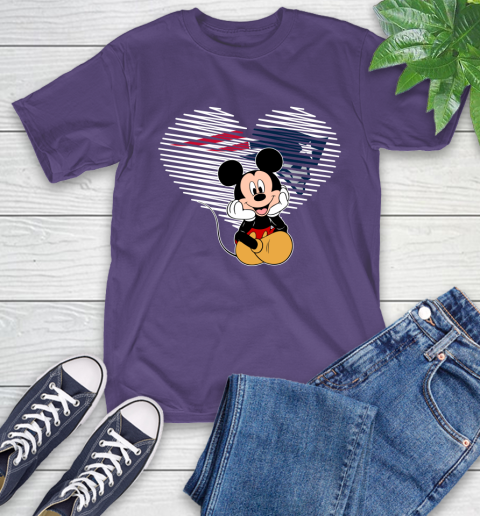NFL New England Patriots The Heart Mickey Mouse Disney Football T Shirt_000 T-Shirt 5