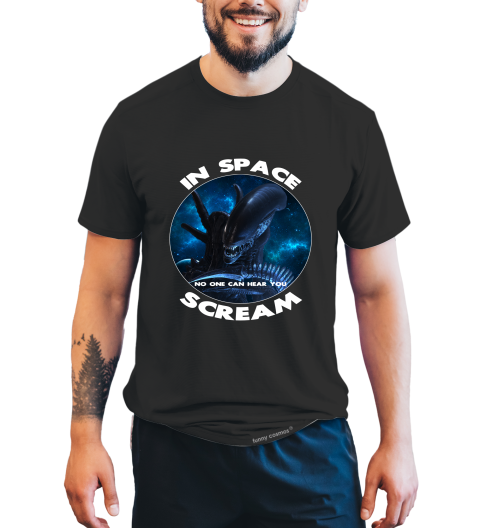 Alien T Shirt, In Space No One Can Hear You Scream T Shirt, Horror Character Shirt