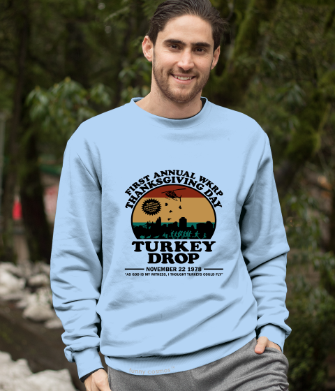 WKRP In Cincinnati Tshirt, First Annual WKRP Thanksgiving Day Turkey Drop Shirt, Thanksgiving Gifts