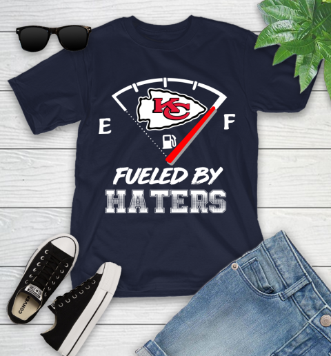 Kansas City Chiefs NFL Football Fueled By Haters Sports Youth T-Shirt 2