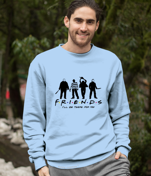 Horror Movie Characters Tshirt, Voorhees Krueger Leatherface Myers T Shirt, Friends I'll Be There For You Shirt, Halloween Gifts
