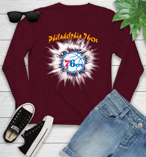 Philadelphia 76ers NBA Basketball Rip Sports Youth Long Sleeve 6