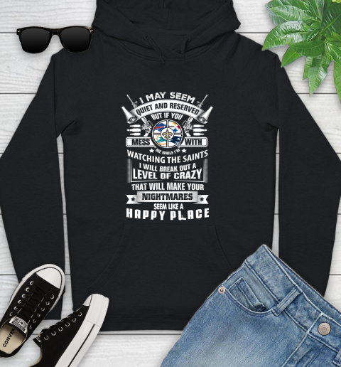 New Orleans Saints NFL Football Don't Mess With Me While I'm Watching My Team Sports Youth Hoodie