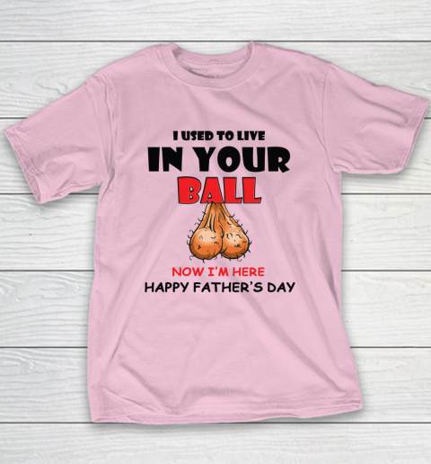 I Used To Live In Your Balls Funny Dad Father's Day Youth T-Shirt 6