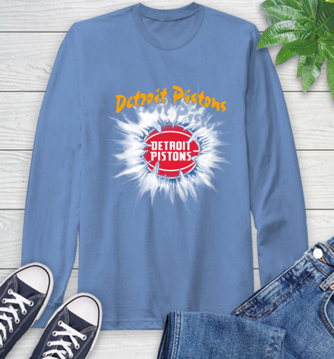 Detroit Pistons NBA Basketball Rip Sports Long Sleeve T-Shirt 12