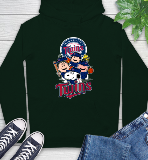 MLB Minnesota Twins Snoopy Charlie Brown Woodstock The Peanuts Movie Baseball T Shirt_000 Hoodie 12