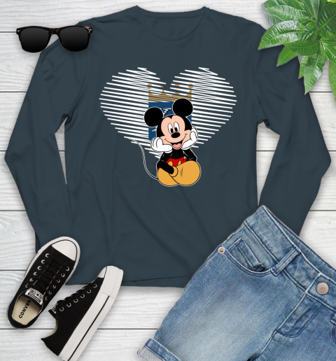 MLB Kansas City Royals The Heart Mickey Mouse Disney Baseball T Shirt_000 Youth Long Sleeve 9