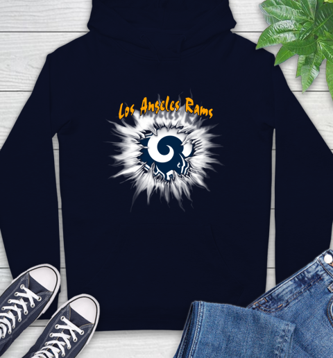 Los Angeles Rams NFL Football Adoring Fan Rip Sports Hoodie 3
