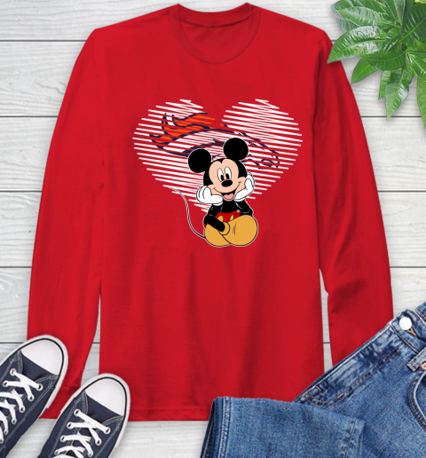 NFL Denver Broncos The Heart Mickey Mouse Disney Football T Shirt_000 Long Sleeve T-Shirt 11